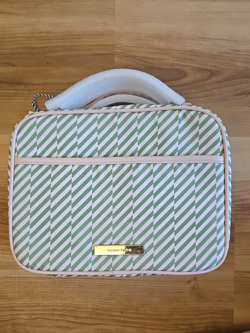 NEW Tartan Twine Pink/Green Travel Makeup Cosmetic Bag